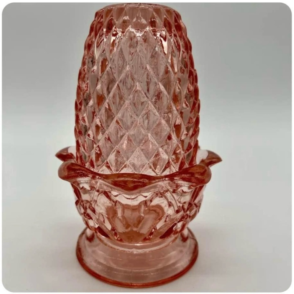 Rare vintage pink pineapple fairy lamp